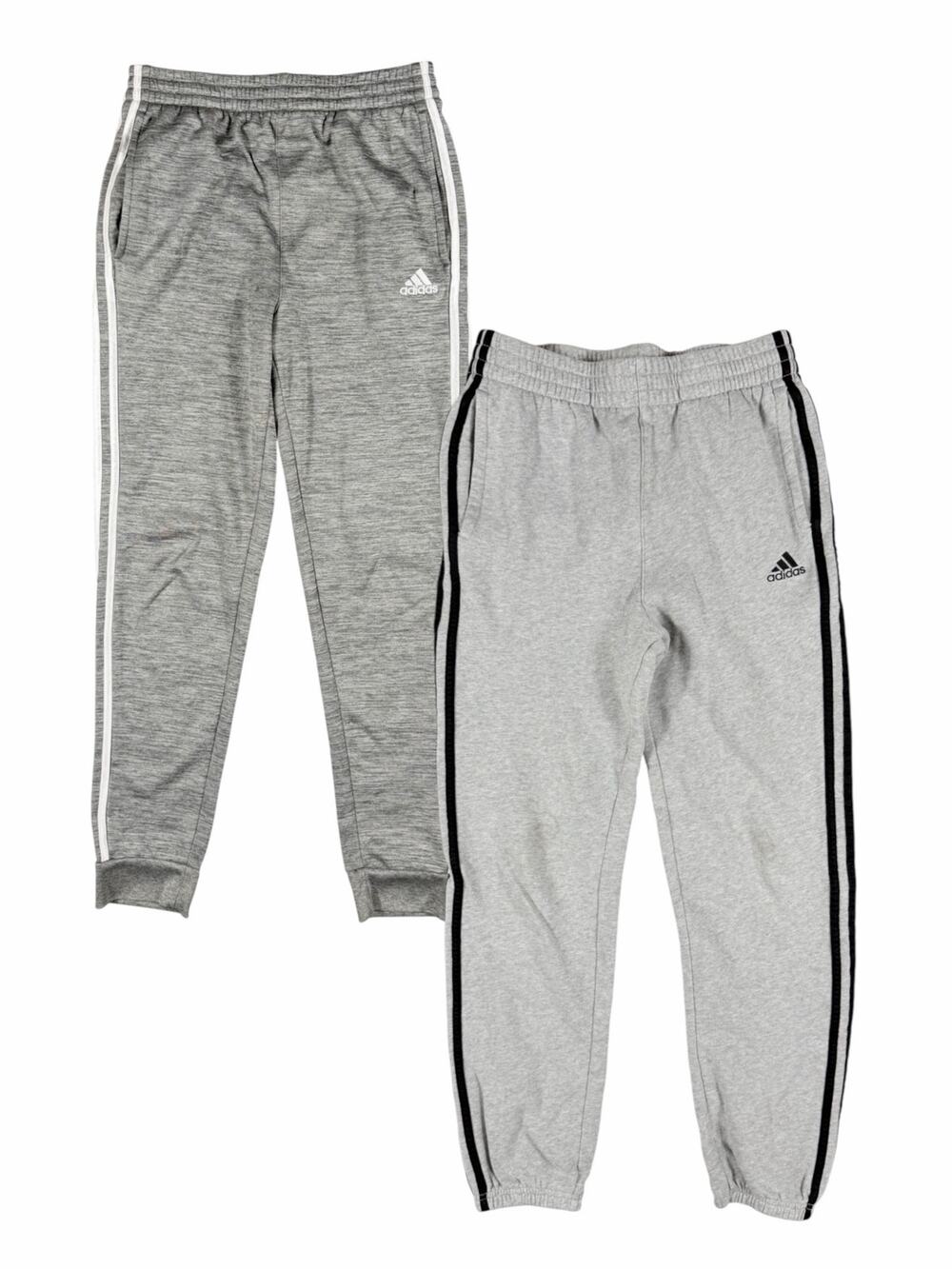 Adidas Boys Jogger Pants Bundle Gray Size 14-16 (Large)